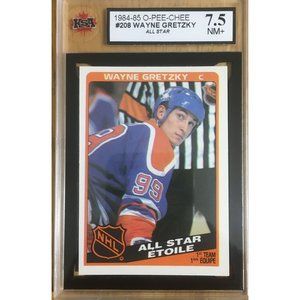 1984/85 O-PEE-CHEE NHL HOCKEY CARD #208 WAYNE GRETZKY ALL STAR KSA 7.5 NM+